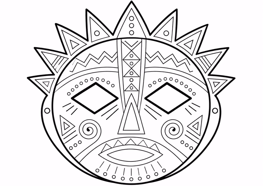 Molde de máscara africana 1