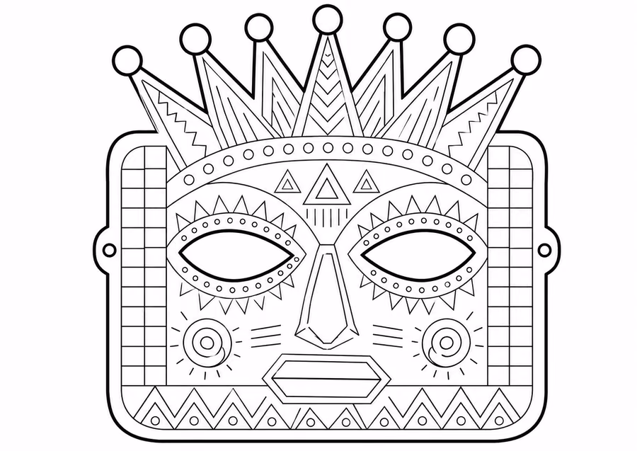 Molde de máscara africana 3